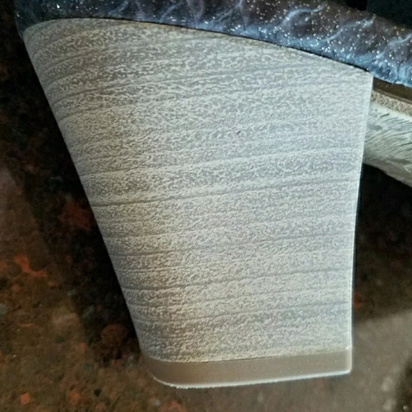 $265 Open Toe Heel Slingback Grey Sandals/Booties - Picture 10 of 11